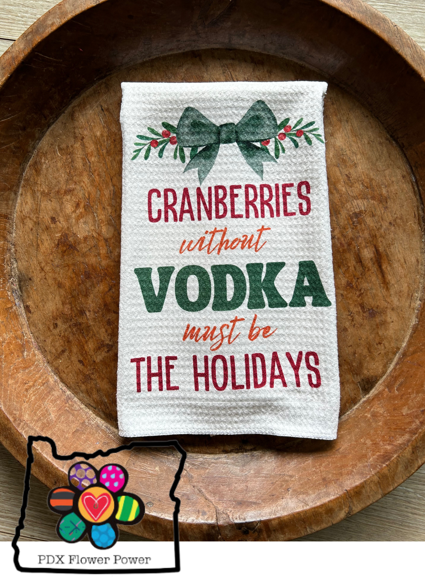 Holiday towel set, Holiday bar towel set, funny towel set, hostess gift, stocking stuffers, custom towels