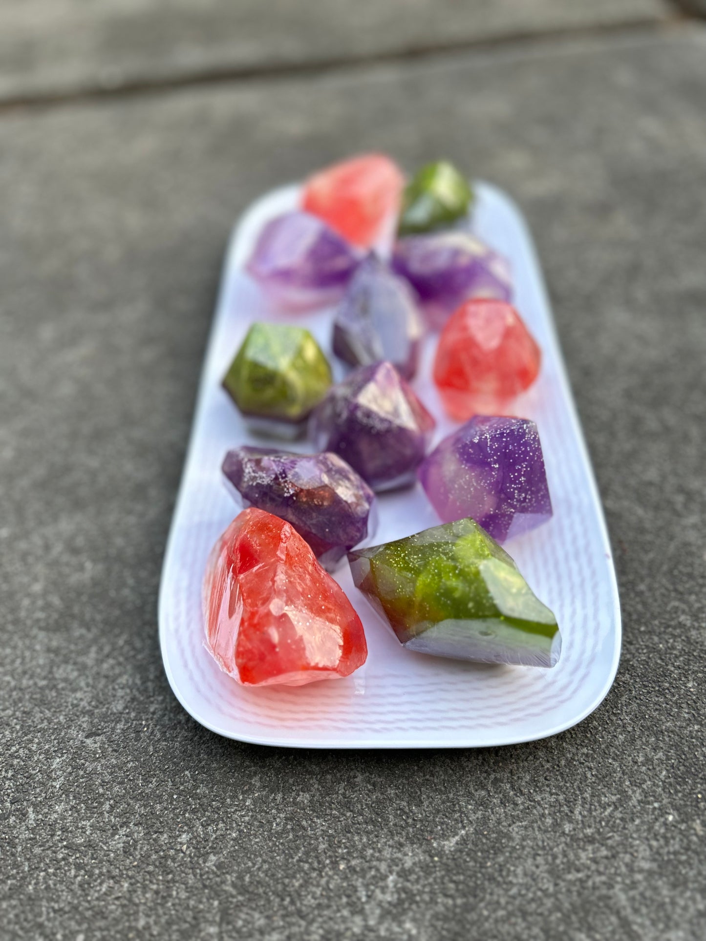 Gem Soap Set of 3, Fun Glycerin Gem soaps.