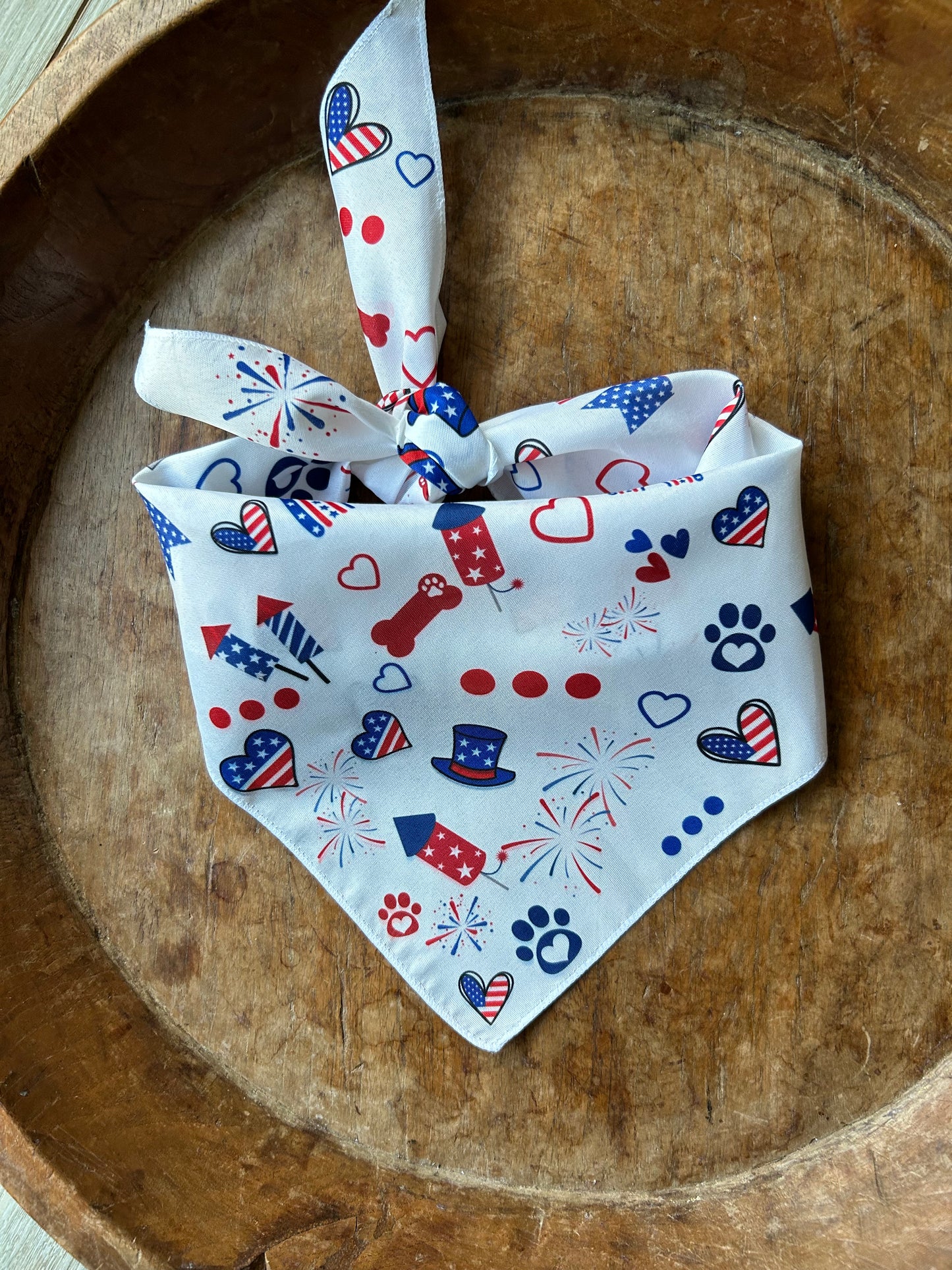 PDX Flower Power "4th of July bandana", Independence Day dog, 4th of July dog bandana