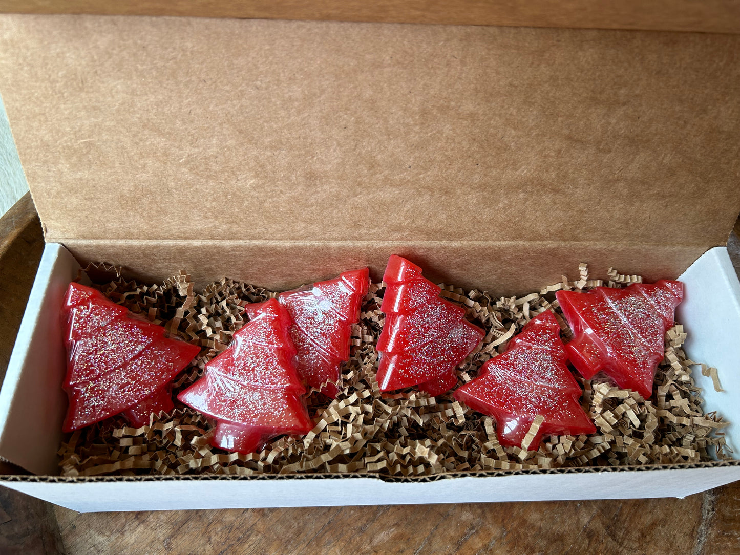 Christmas Tree soaps, Christmas in July soaps, Fun Summer Christmas soaps