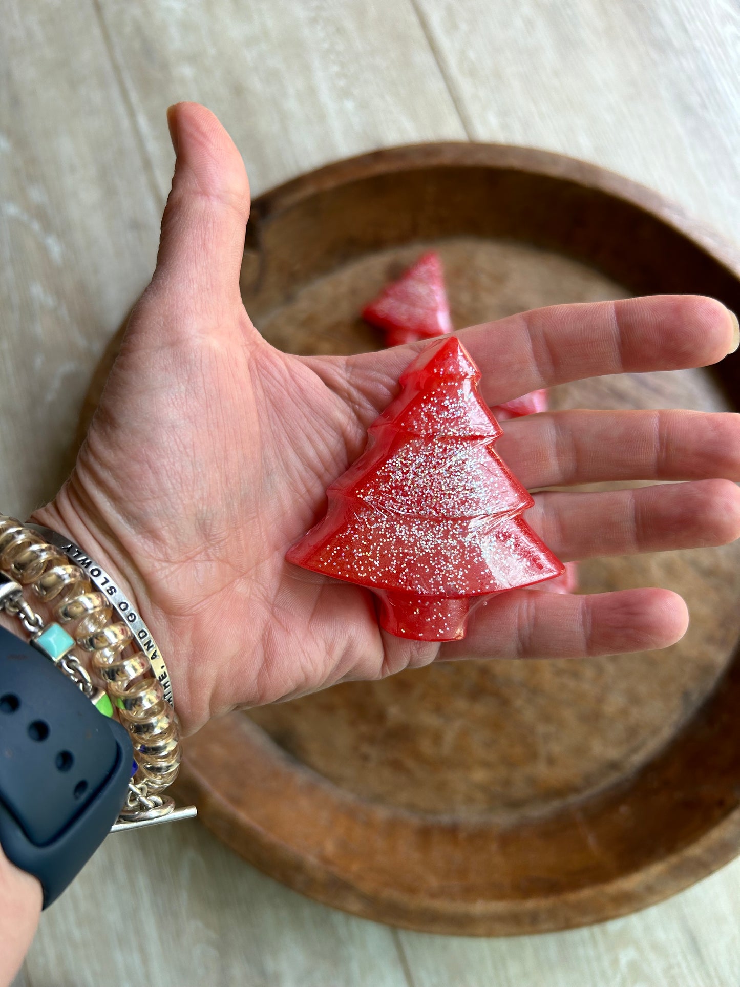Christmas Tree soaps, Christmas in July soaps, Fun Summer Christmas soaps