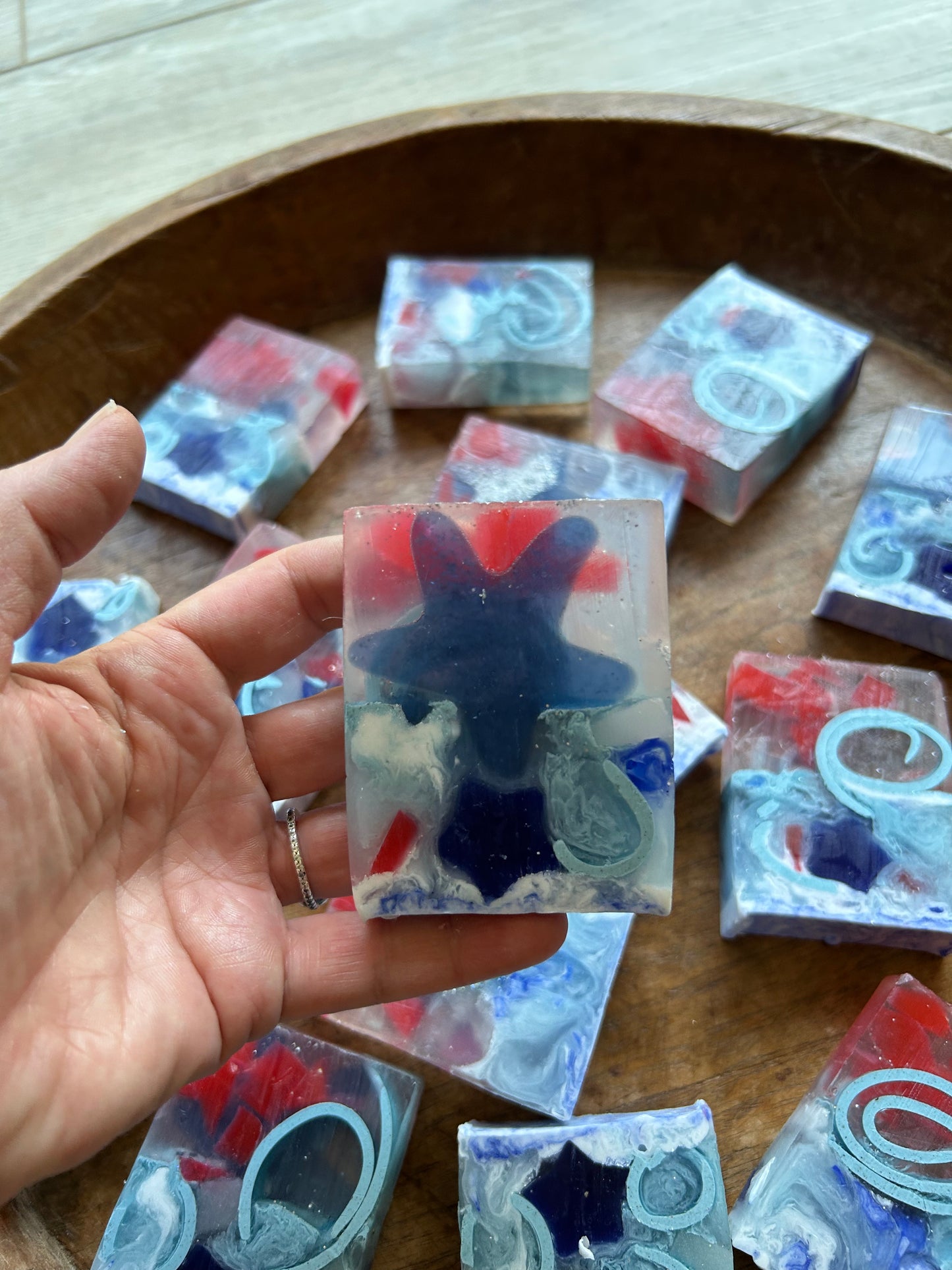 4th of July Soap, Fun & festive Glycerin soap.