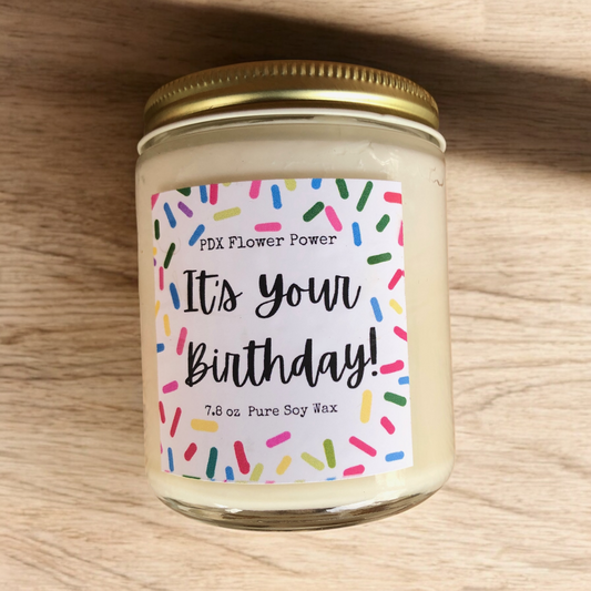 PDX Flower Power "Celebrate" handcrafted soy candle