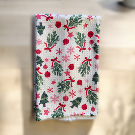 PDX Flower Power "Merry & Bright" Waffle weave towel (Copy)