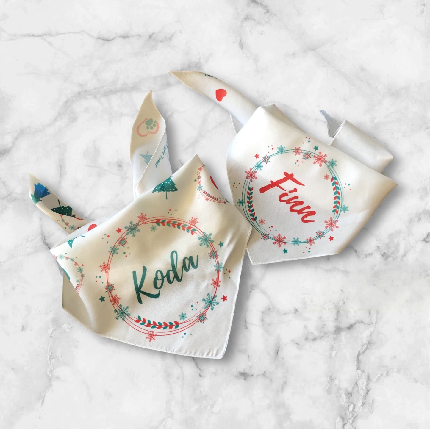 PDX Flower Power "Personalized holiday Pet bandana"