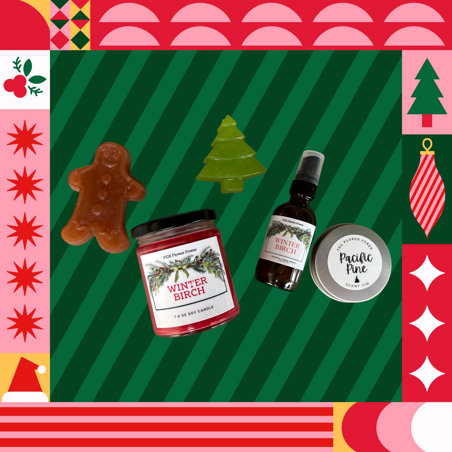 Winter Birch gift set,  winter wonderland gift set, holiday gift set