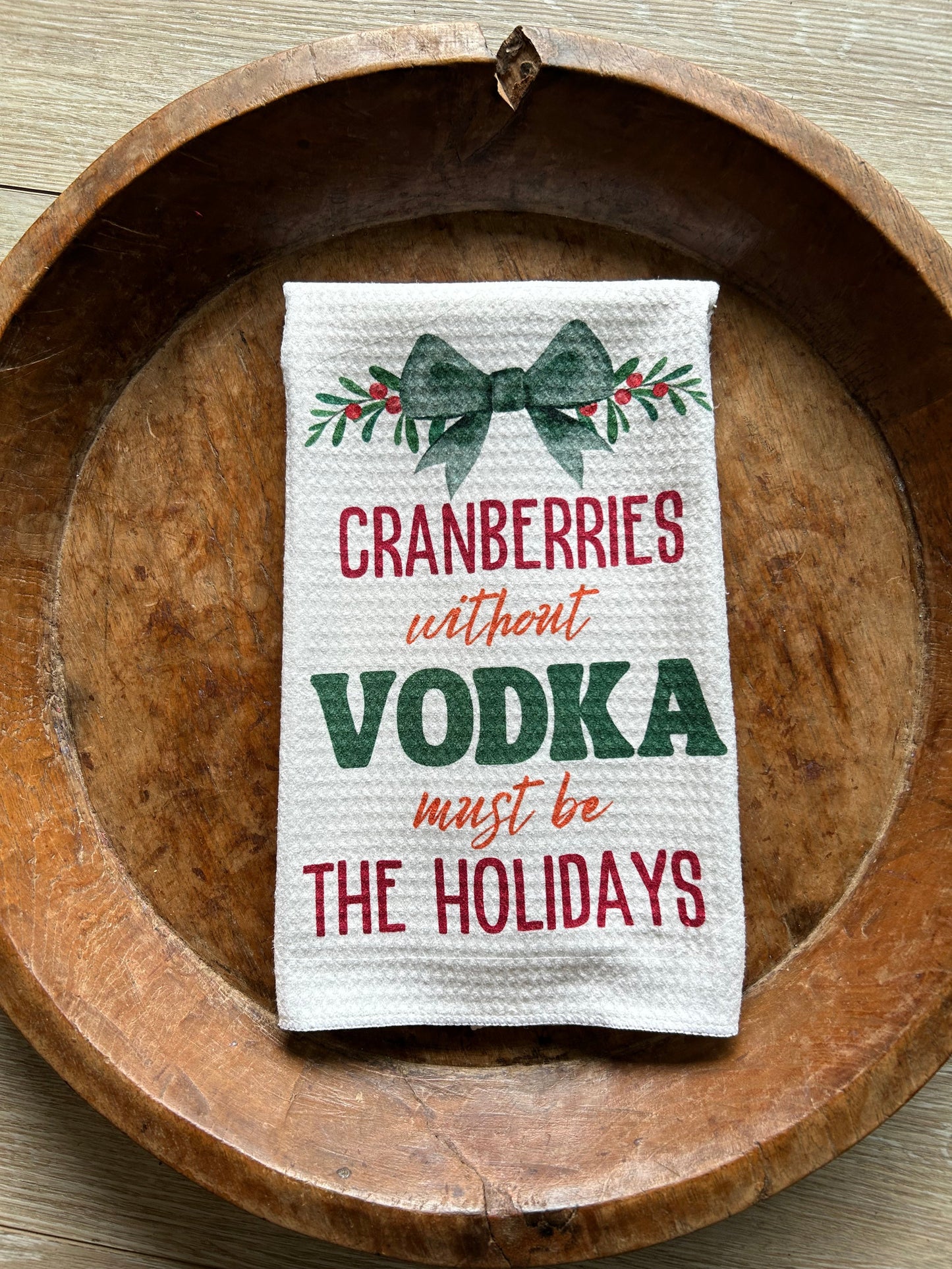 Holiday towel set, Holiday bar towel set, funny towel set, hostess gift, stocking stuffers, custom towels