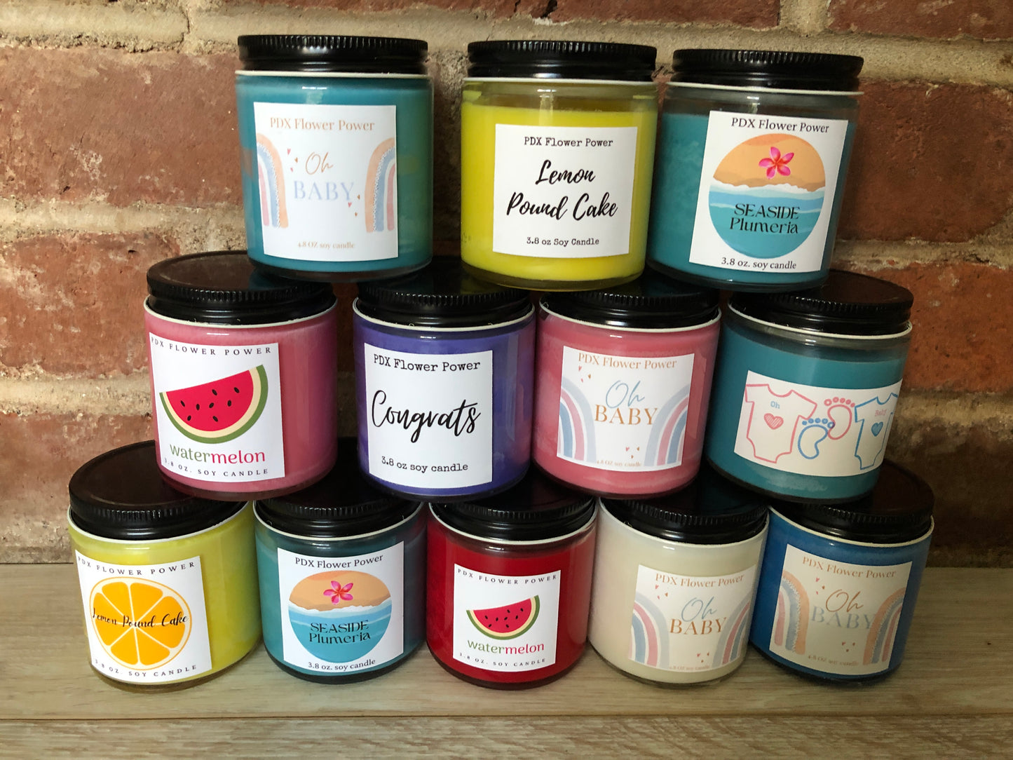 Lemon Pound Cake Candle, Hand poured soy candle | PDX Flower Power