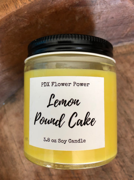 Lemon Pound Cake Candle, Hand poured soy candle | PDX Flower Power