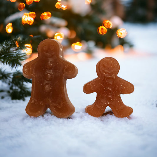 Gingerbread man Big and little soap set, gingerbread soap, holiday soap set.