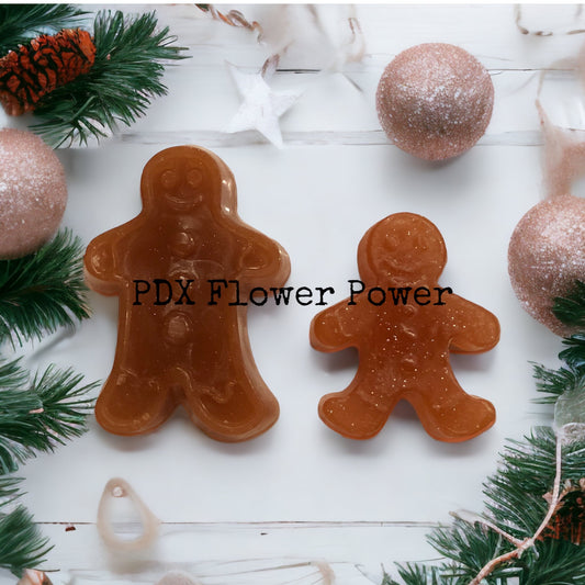 Gingerbread man Big and little soap set, gingerbread soap, holiday soap set.