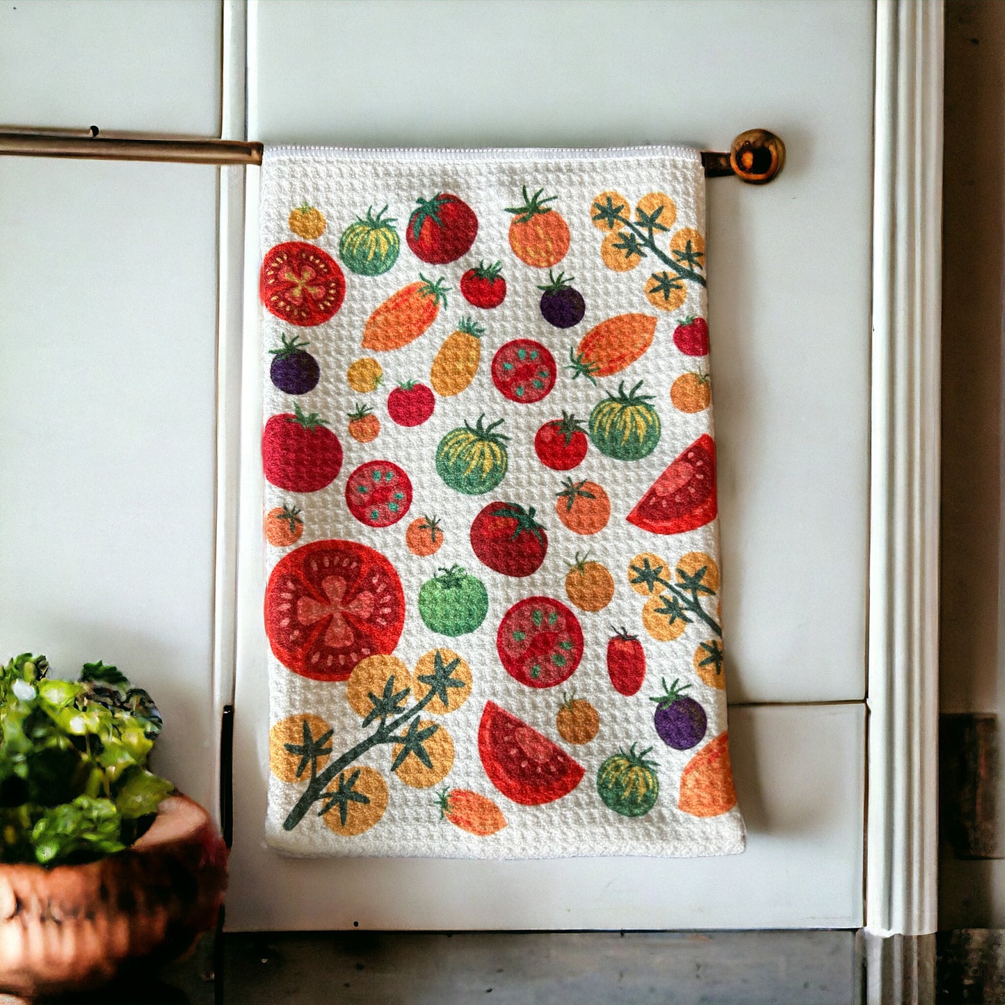 Heirloom Tomato Waffle Weave Towel