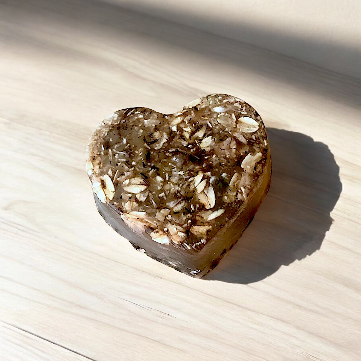 Oatmeal exfoliating glycerin heart soap