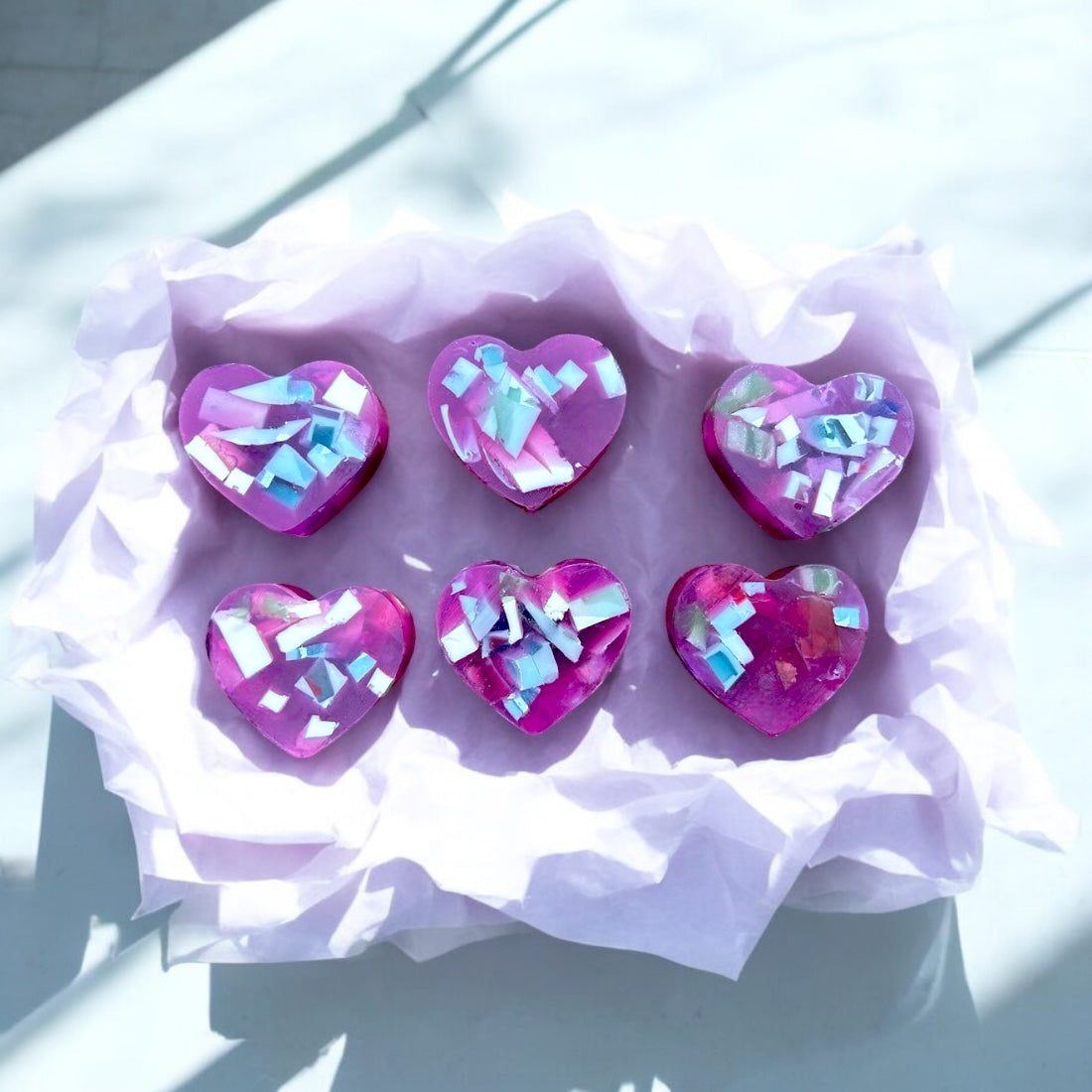 Heart Soap set of 6