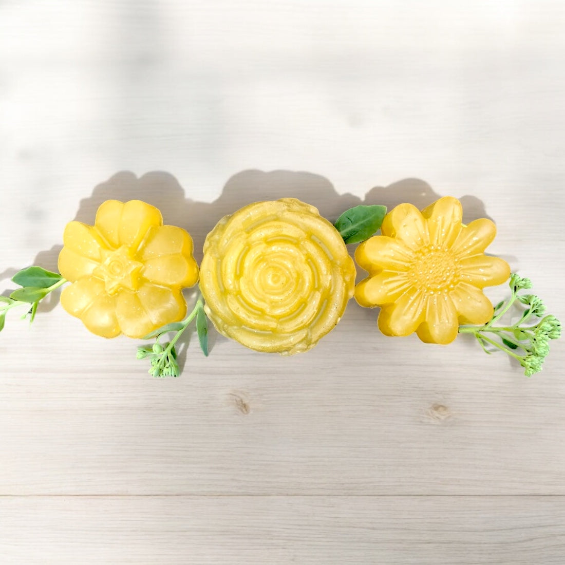 Yellow Floral Soap Set