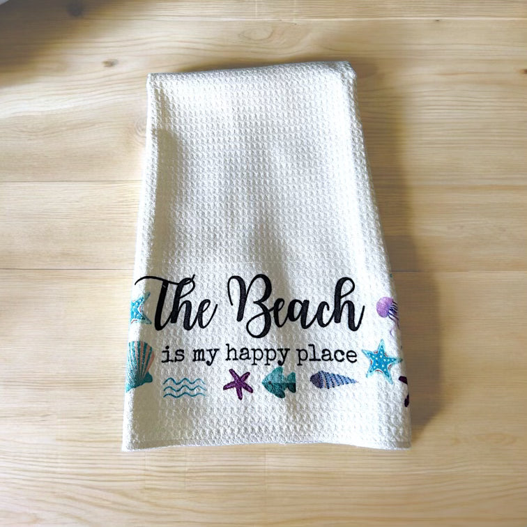 "The Beach Is My Happy Place" towel set