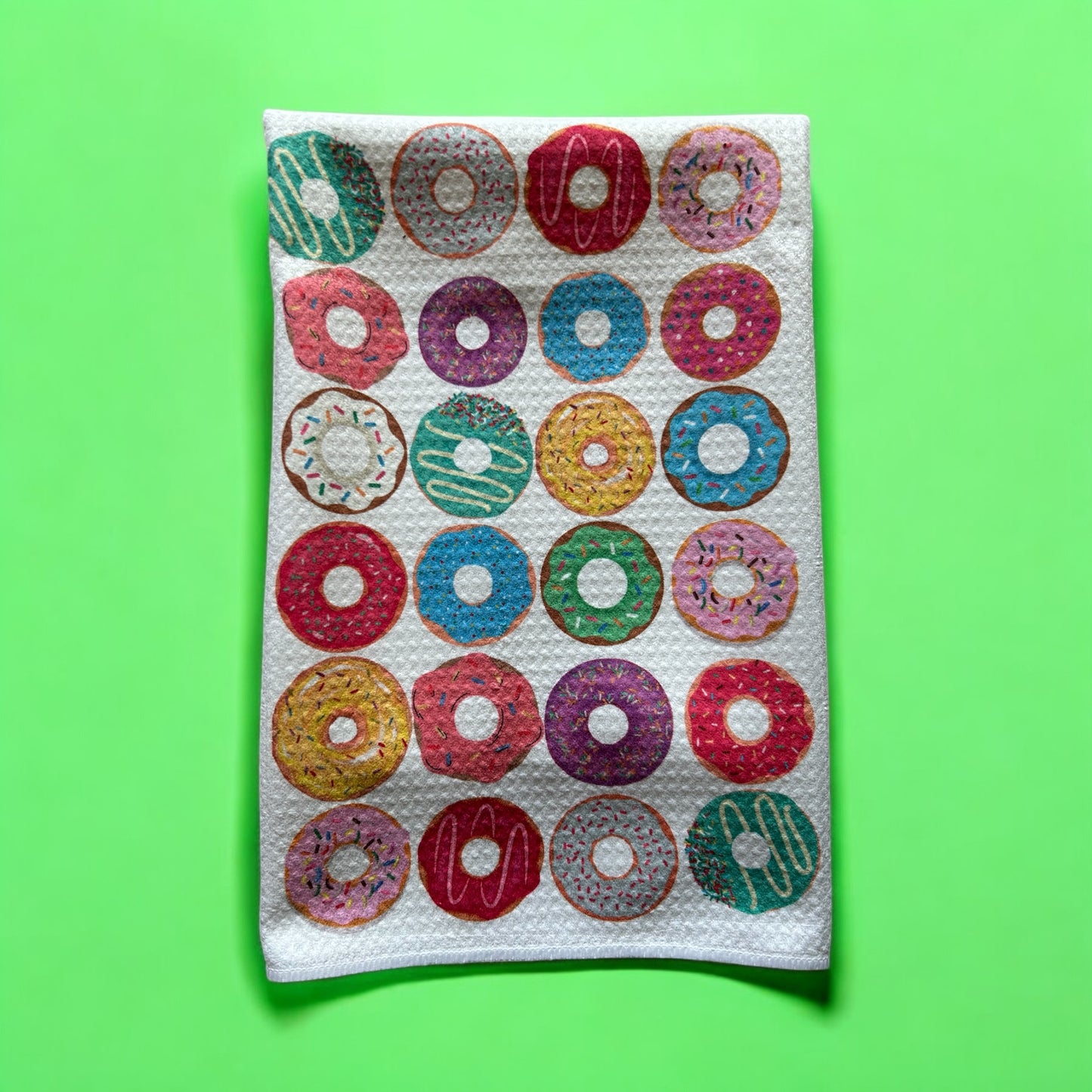 Doughnut towel set. fun dishtowels, towels, hostess gift, hostess gifts.
