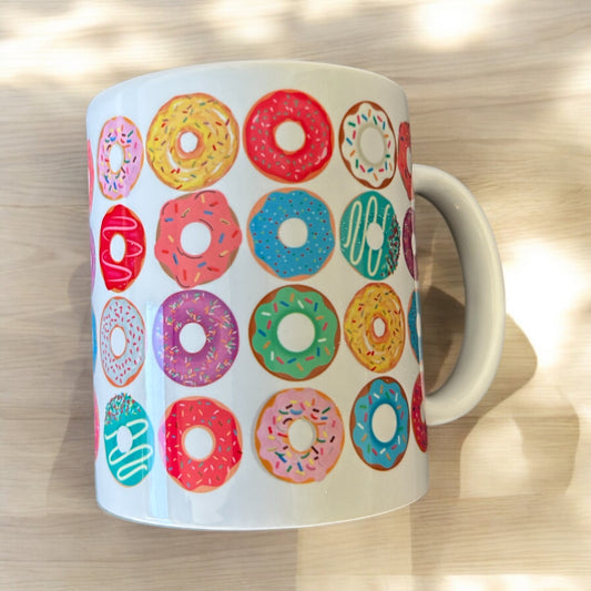 Doughnut mug, valentines gifts, fun mugs, valentine mug, doughnut gifts