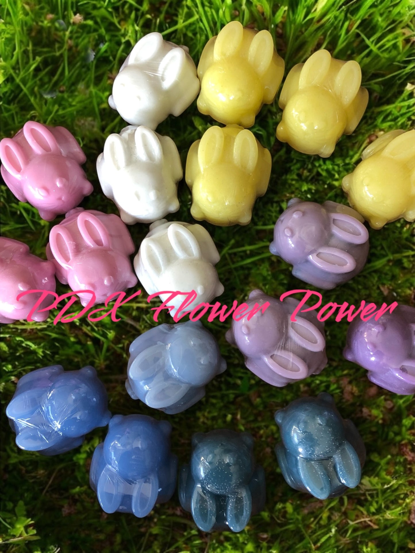 Spring Bunny & Fruit looped Set, Bunny soap, Fruit loop soap, Easter gifts, hostess gifts, easter basket.