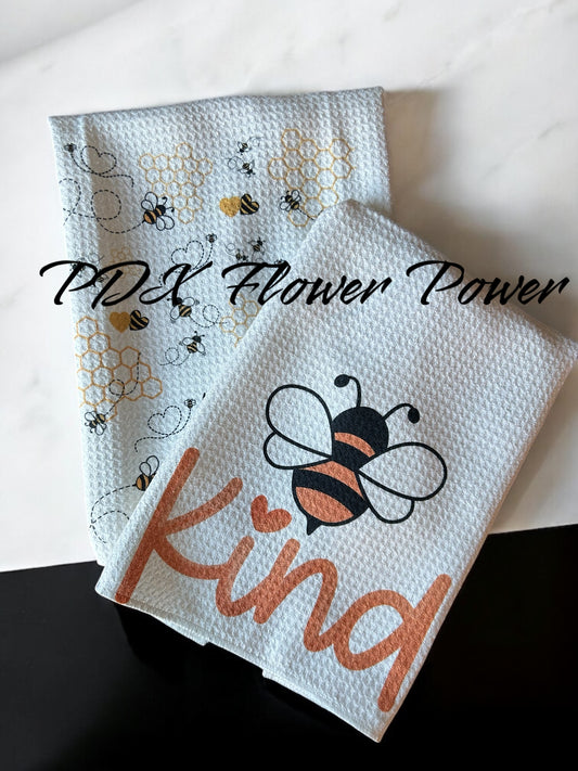 Bee Kind towel set, Bee towel set, Bee gifts