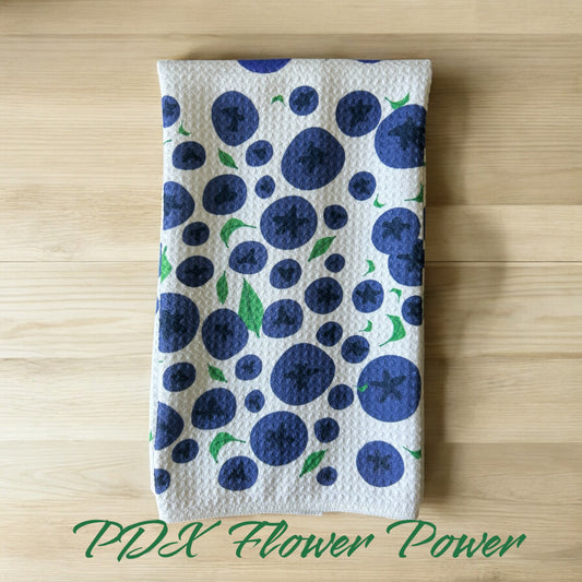 Berry Berry BlueBerry towel, Fun and festive abstract blueberry tote, Blueberry towel.