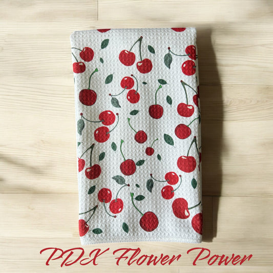 Cheery Cherry towel, Cherry dish towel, gift for mom, mothers day gifts, hostess gifts
