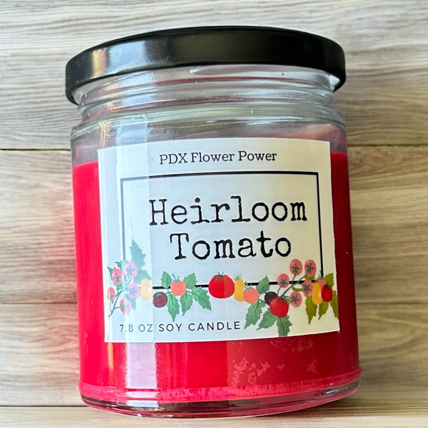 Tomato gift set, Tomato soy candle, tomato towel, tomato leaf scent tin, gift for gardeners, summer decor