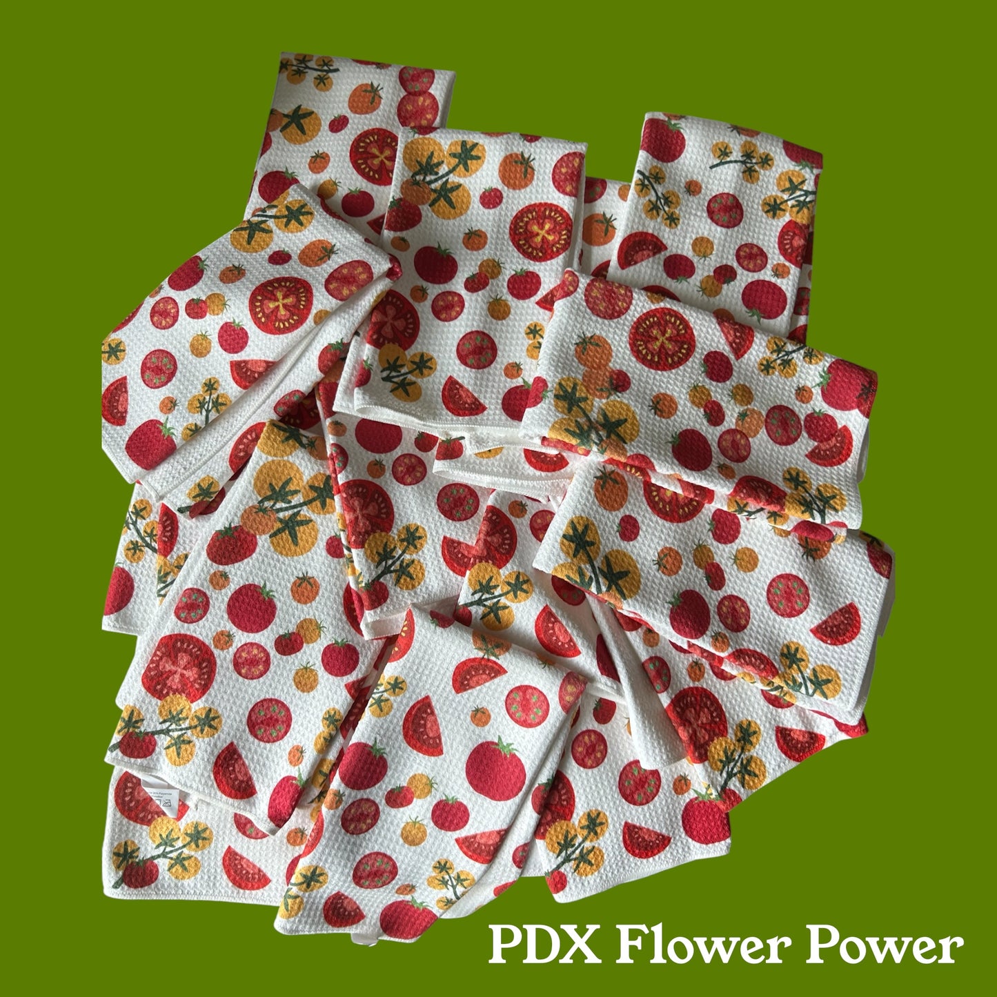 Tomato Towel Set of 2- Garden Kitchen Towels | PDX Flower Power
