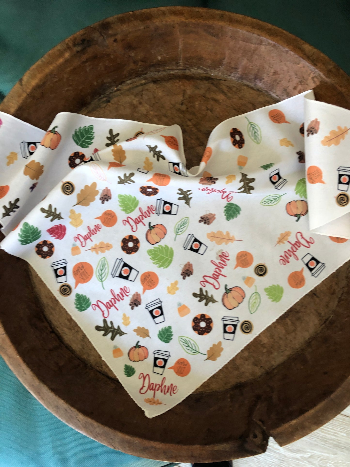 Pumpkin Spice dog Bandana, Custom Dog bandana, Fun dog bandana, custom dog gifts, summer fun dog accessories, good dog gift