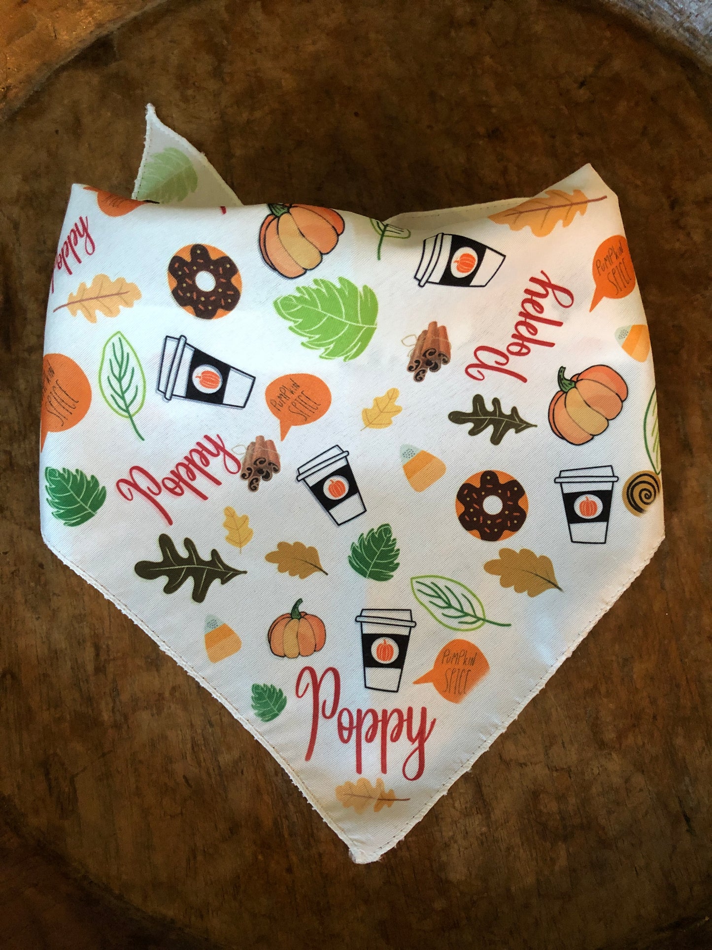 Pumpkin Spice dog Bandana, Custom Dog bandana, Fun dog bandana, custom dog gifts, summer fun dog accessories, good dog gift