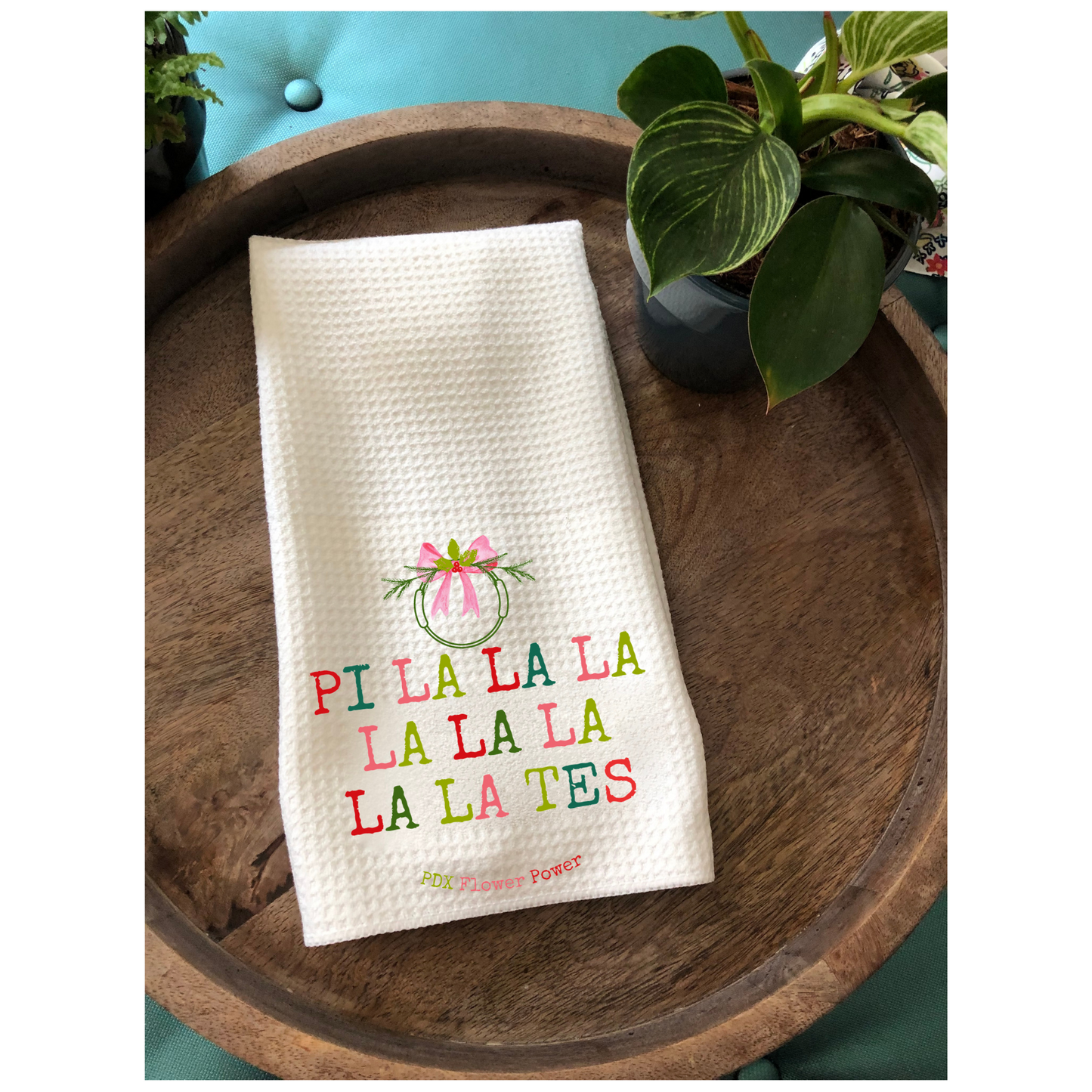 Pi la la la la la tes waffle weave towel, Pilates towel,Pilates student gifts, Pilates Love, Pilates instructor gift, love