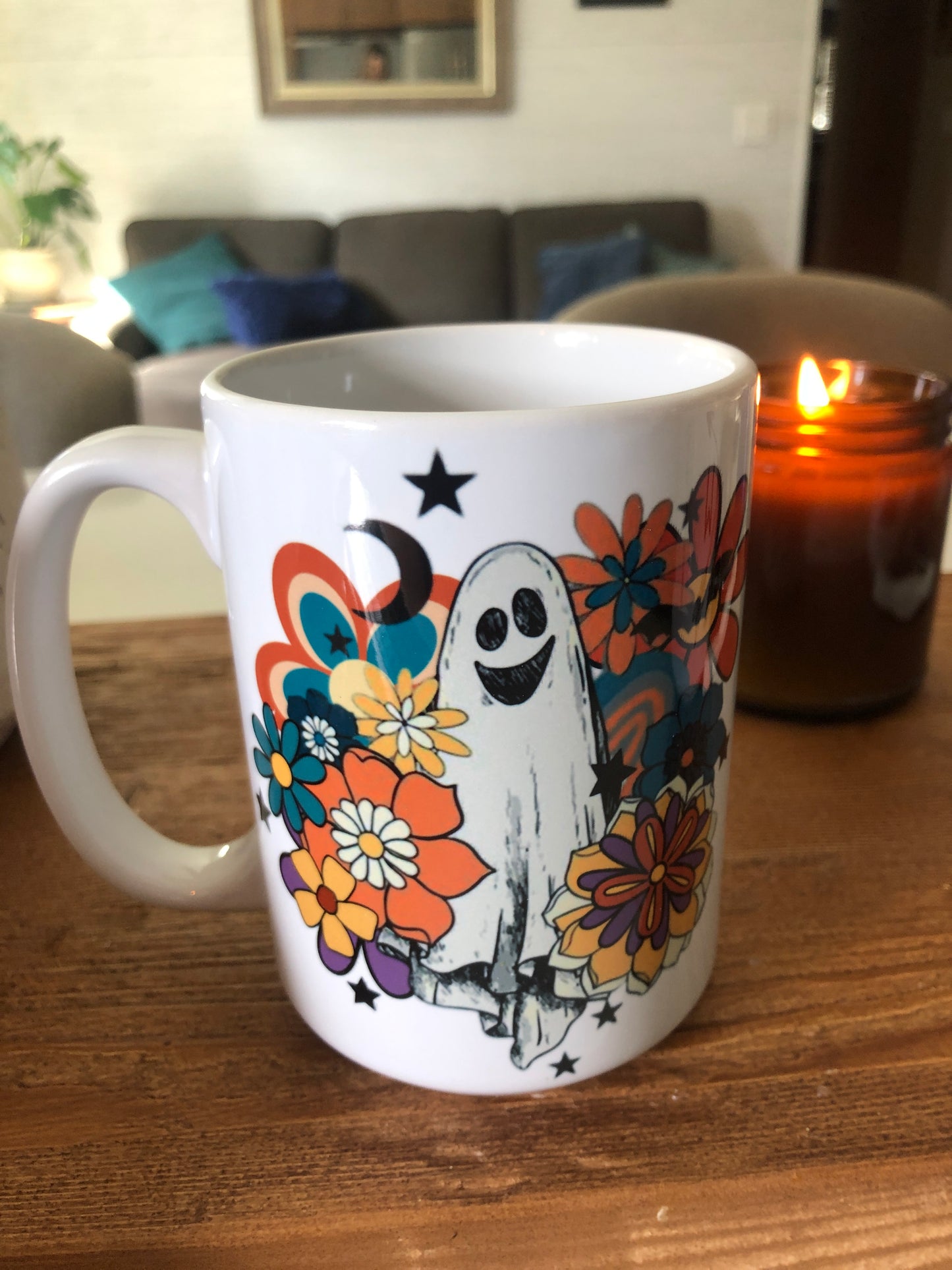 Flower Power Ghost Mug