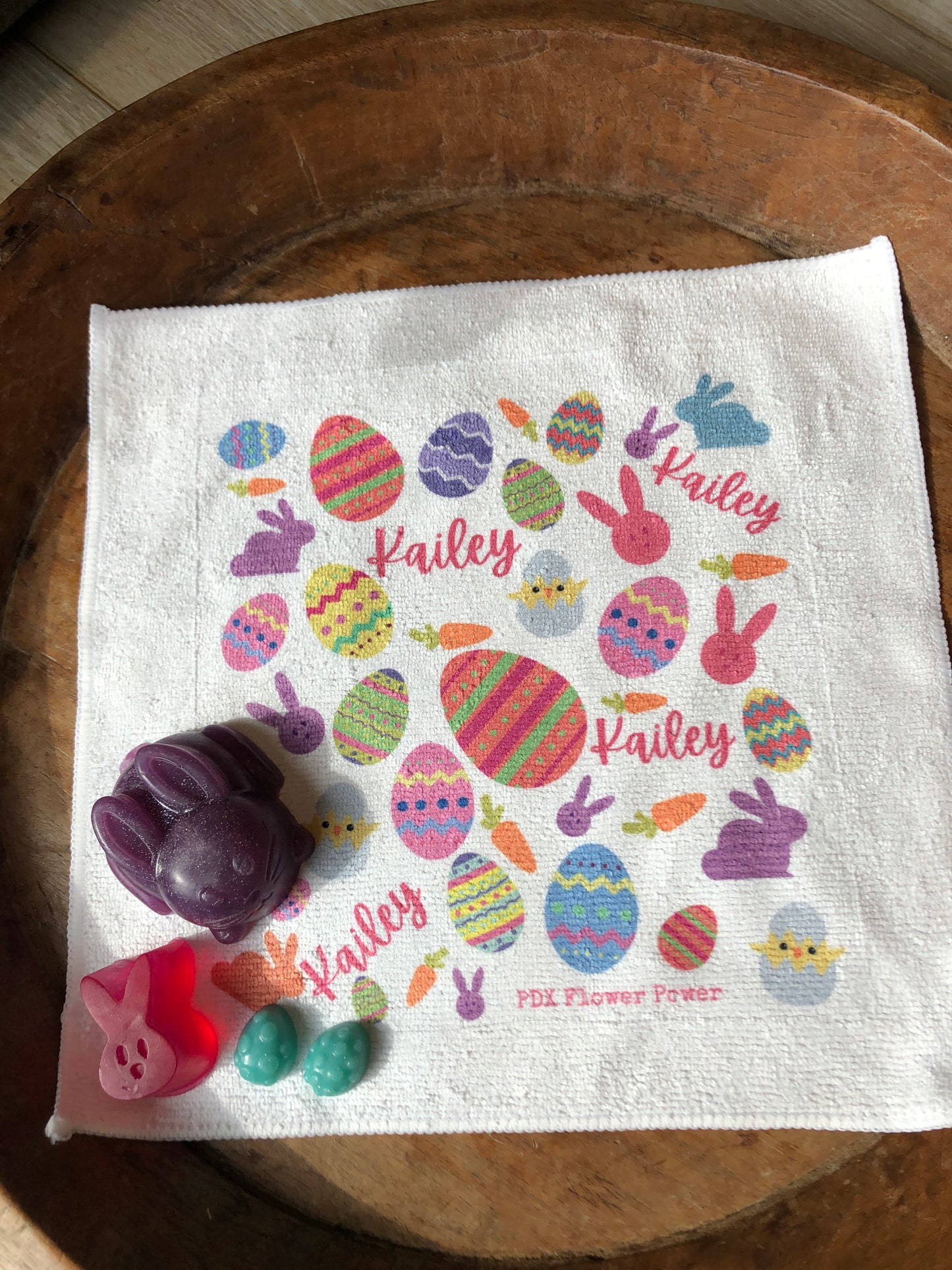 Personalized Easter towel & soap Set, Easter Basket gifts, Easter egg towel, bunny soaps, easter decor