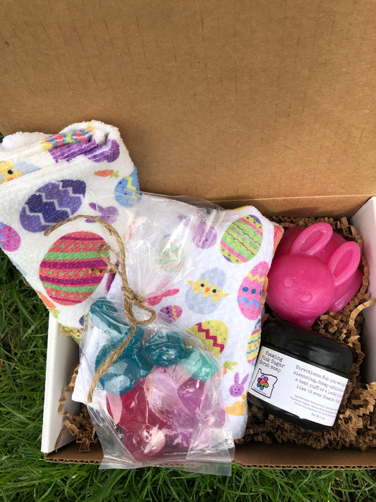 Festive Easter Towel, scrub & soap set