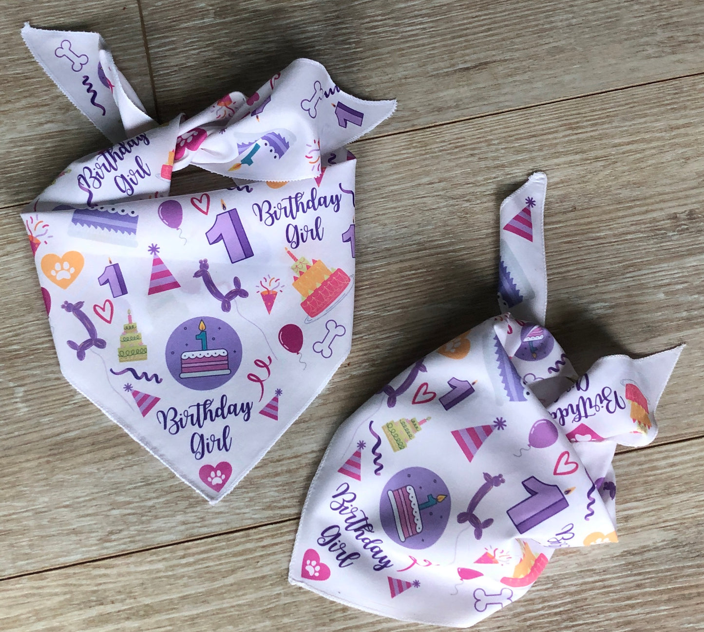 First Birthday Dog Bandana, puppies 1st bday