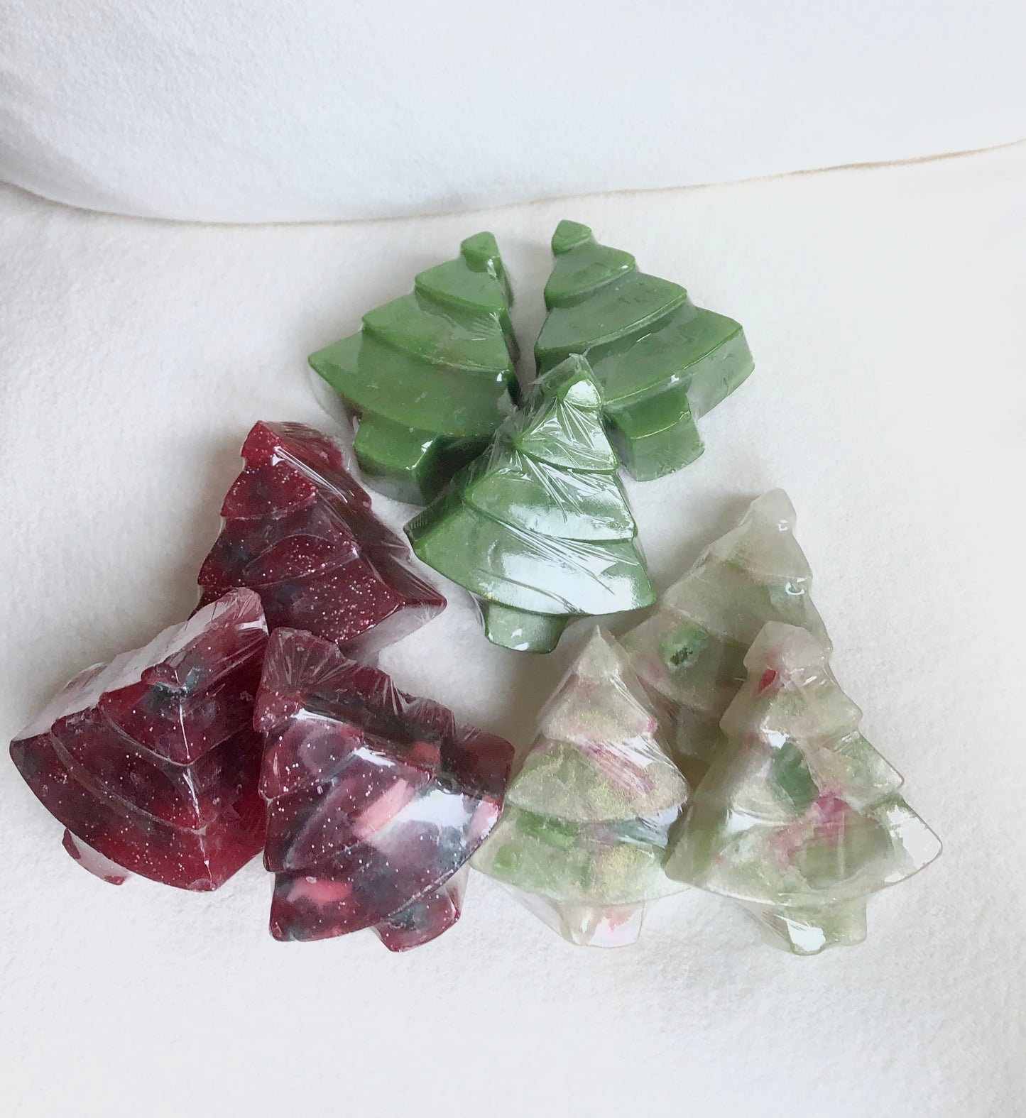 Festive Christmas Tree Soaps Set of 3
