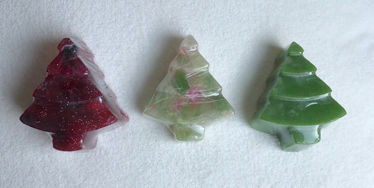Festive Christmas Tree Soaps Set of 3
