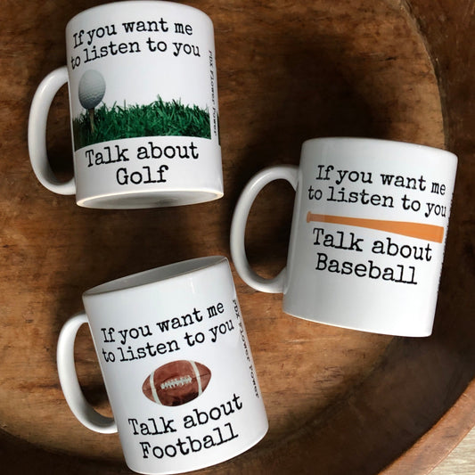 PDX Flower Power  "If you want me to listen talk about Baseball" mug
