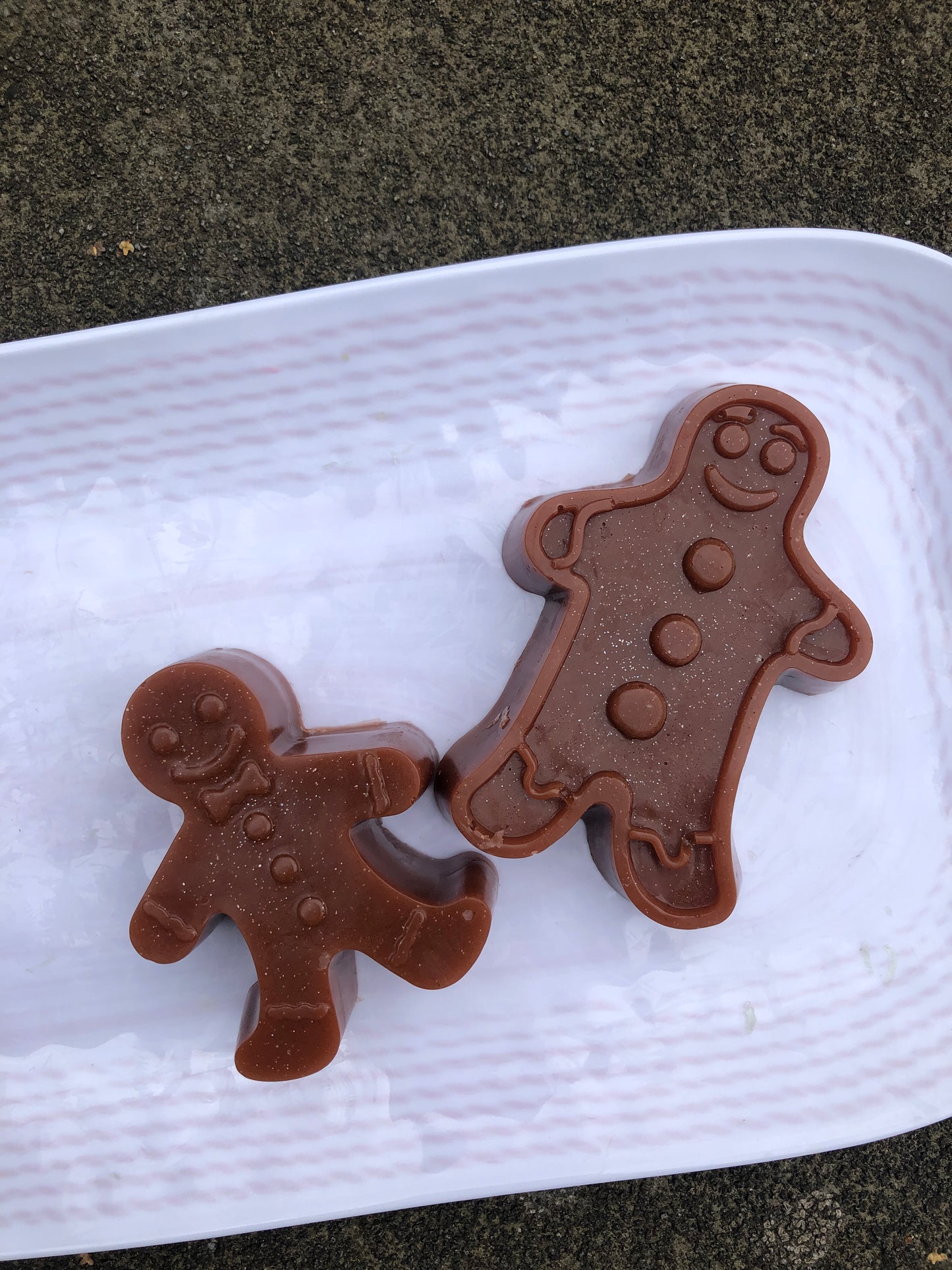 Gingerbread man Big and little soap set, gingerbread soap, holiday soap set.