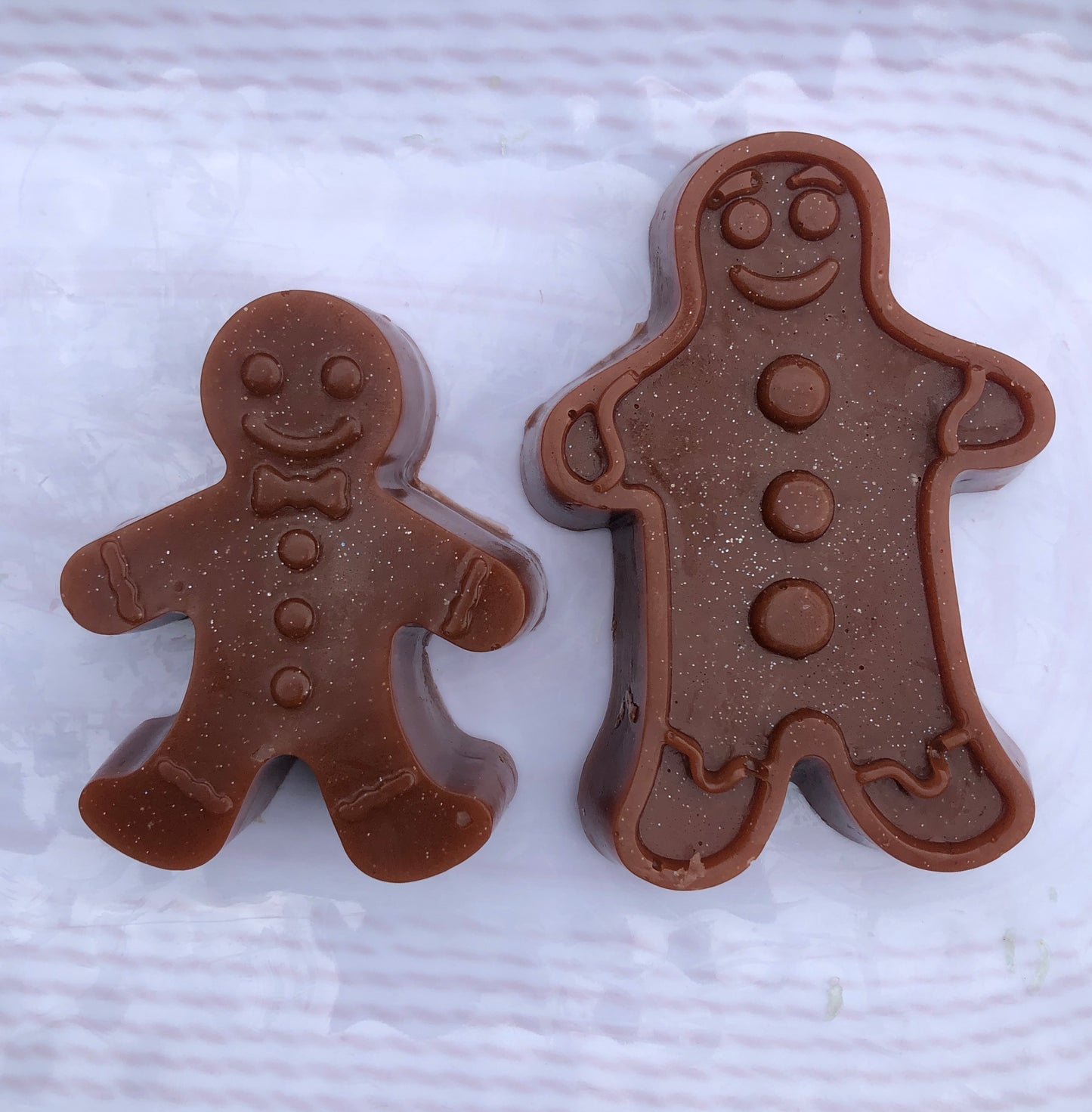 Gingerbread man Big and little soap set, gingerbread soap, holiday soap set.