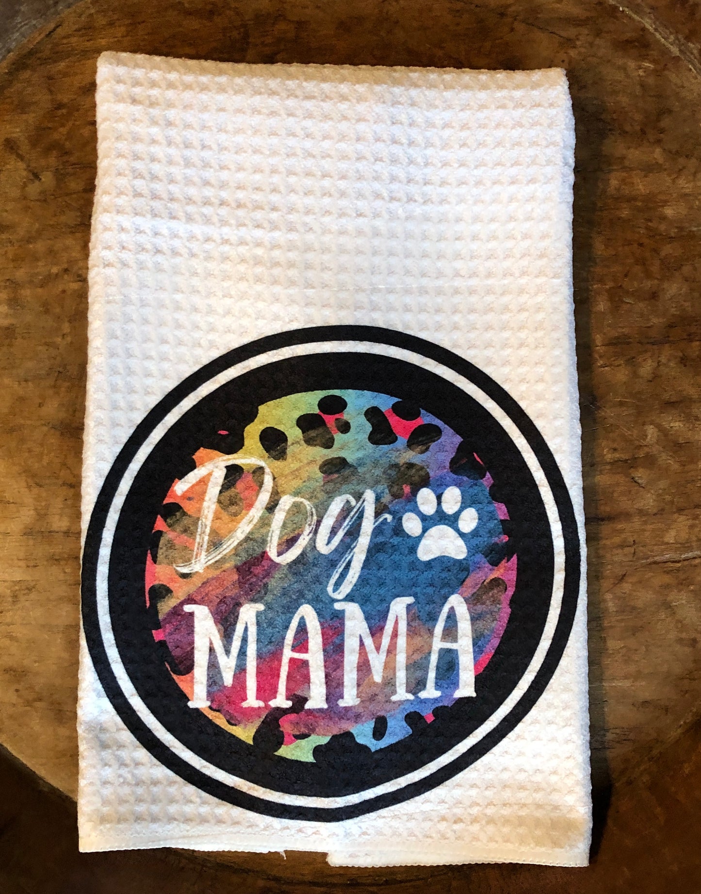 Dog Mama Waffle Weave Towel