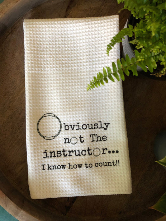 Obviously not the instructor funny pilates towel