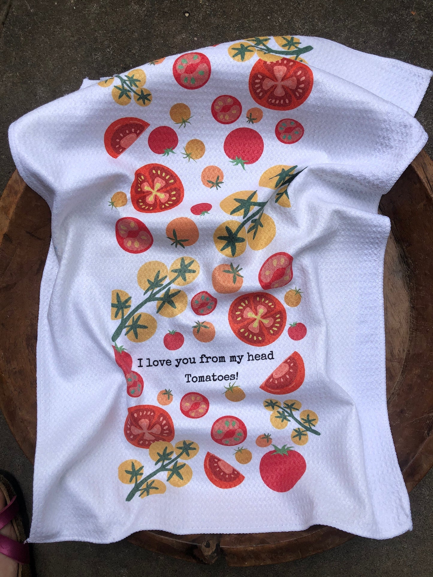 Love You From My Head Tomatoes Towel - Garde