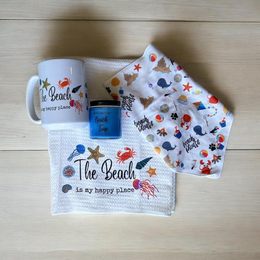 beach gift set. Beach & dog lover set