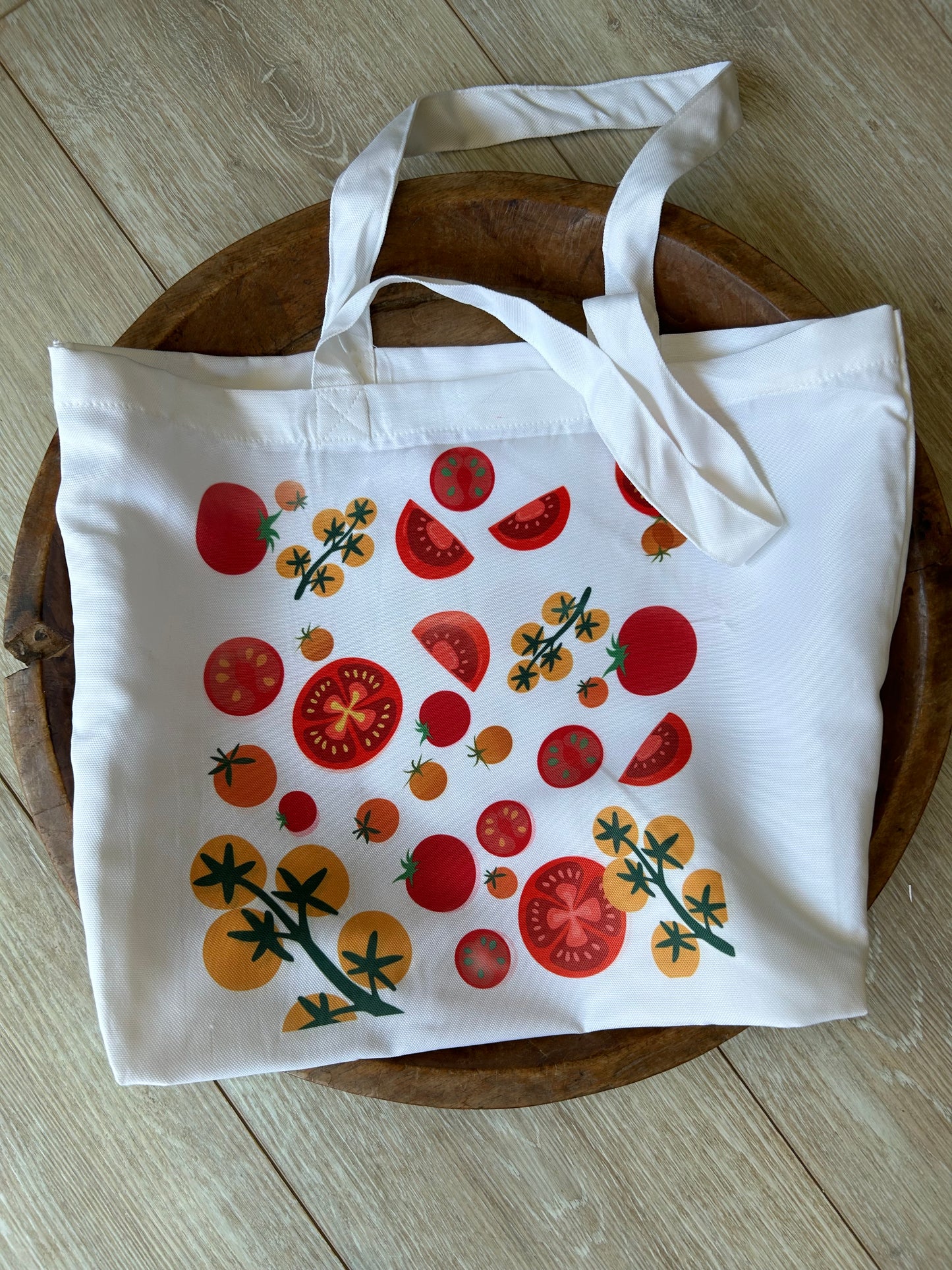 Garden tomato tote bag, Custom Tomato re-usable bag, Unique tomato tote