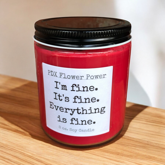 Im fine candle, Funny candle, soy candle, holiday candle