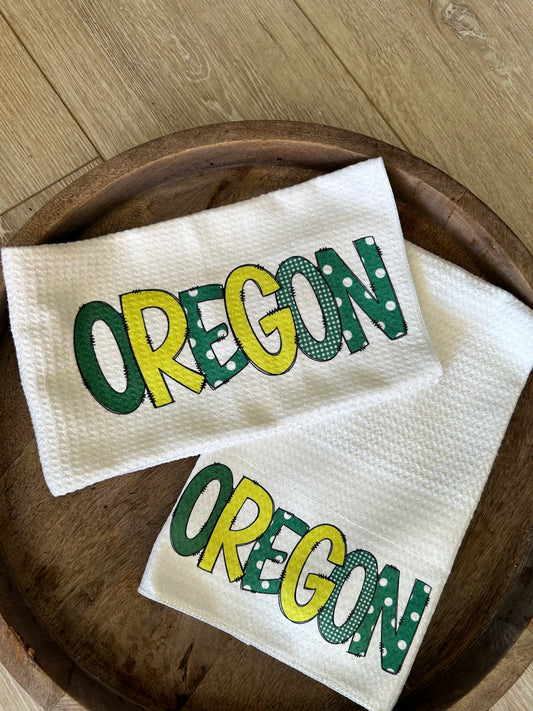 Oregon towel set, Oregon waffle weave towel set