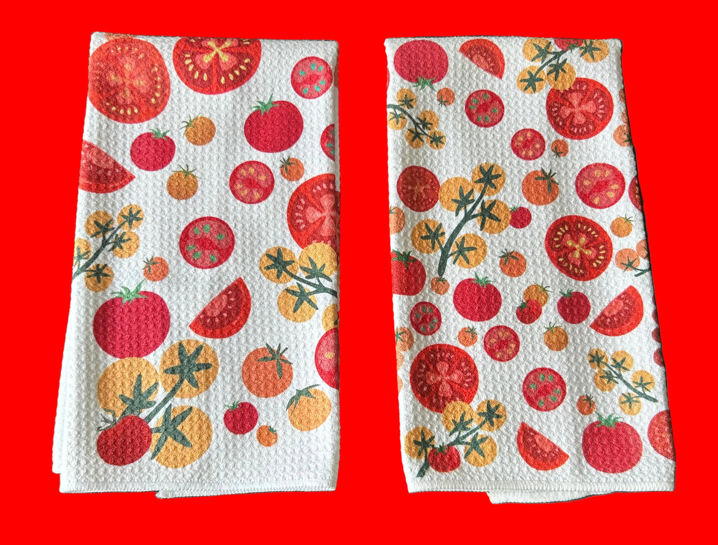 Tomato Towel Set of 2- Garden Kitchen Towels | PDX Flower Power