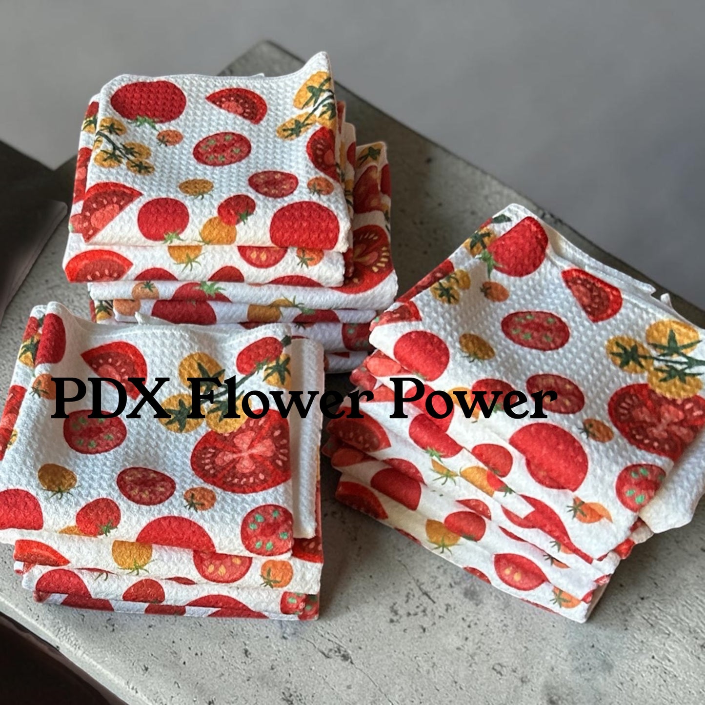 Tomato Towel Set of 2- Garden Kitchen Towels | PDX Flower Power