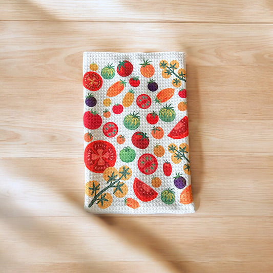 Heirloom Tomato Waffle Weave Towel